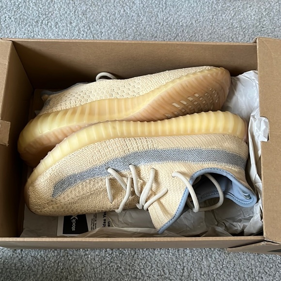 Yeezy Other - Yeezy 350 boost v2 linen shoes basicaly brand new worn once stock x verification
